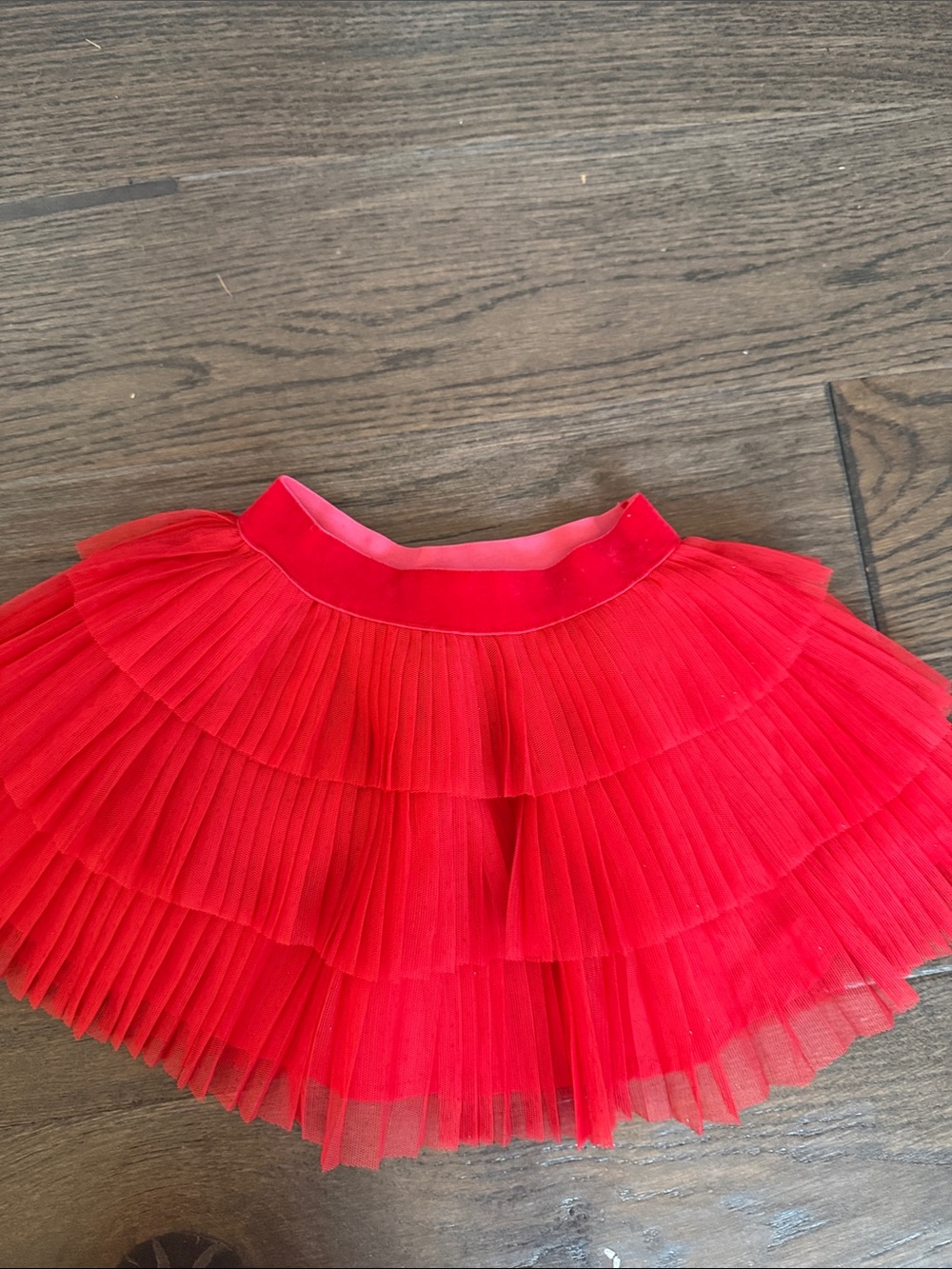 Mayoral Baby Girl Red Layered Tulle Skirt